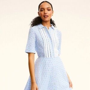 Clip Dot Seersucker Shirt Dress